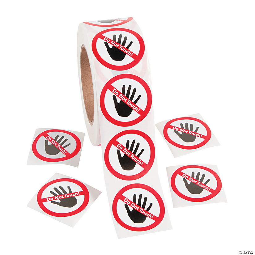 Do Not Touch Sticker Roll - 1000 Pc. Image