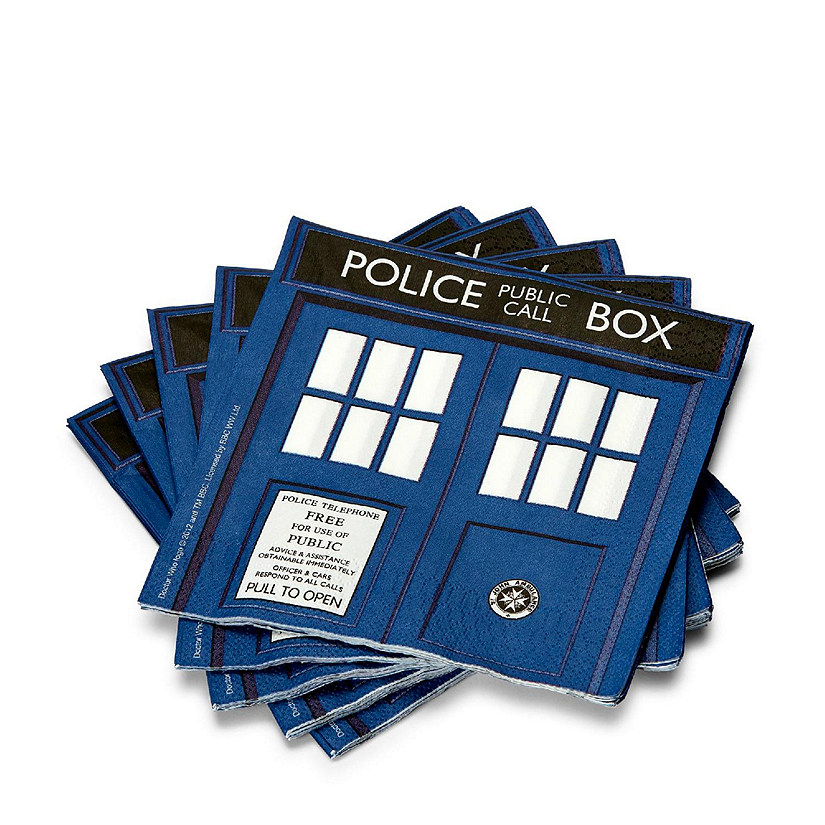 Doctor Who 6.5" TARDIS Paper Napkins, Set of 20 Image