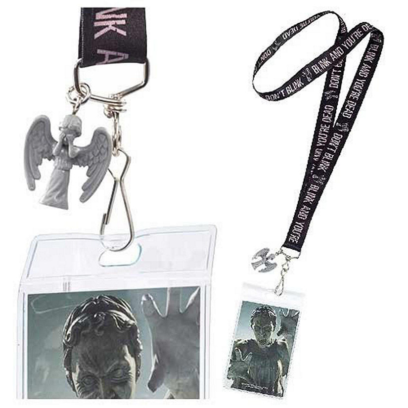 Doctor Who Don't Blink with 3D Weeping Angel Lanyard Charm Image