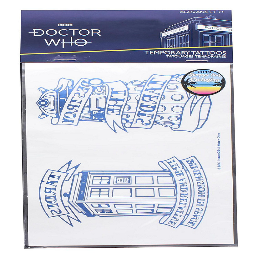 Doctor Who Steampunk TARDIS Temporary Tattoo Sheet Image