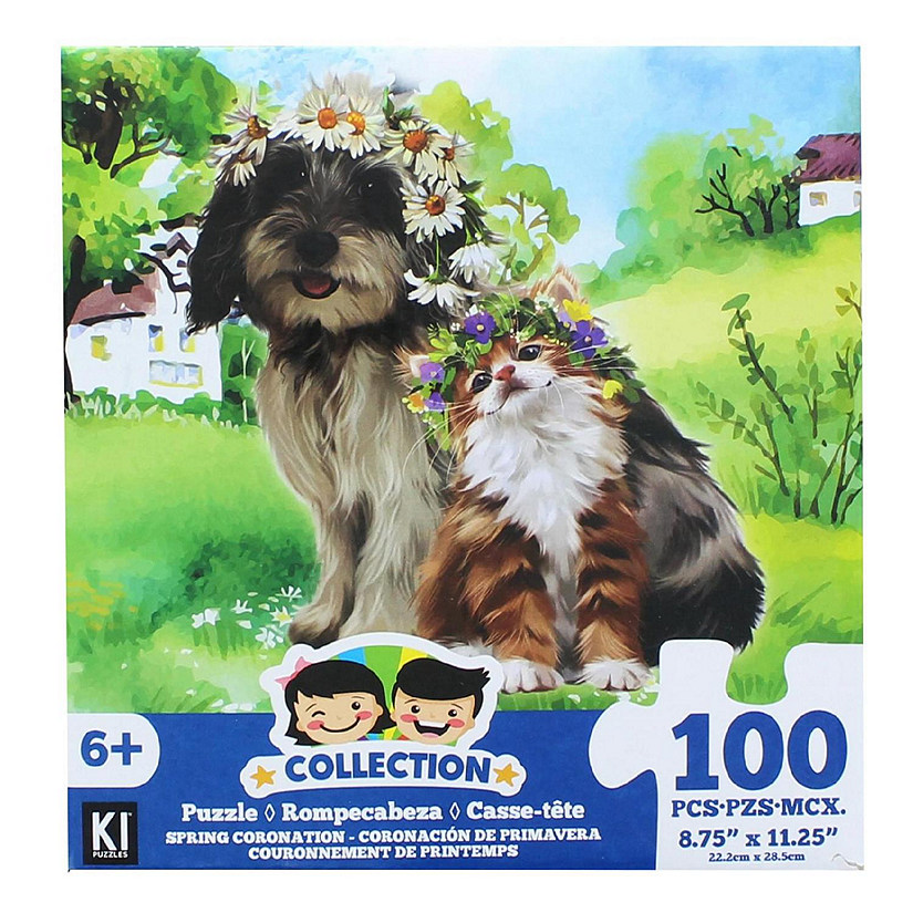 Dog and Cat 100 Piece Juvenile Collection Jigsaw Puzzle Image