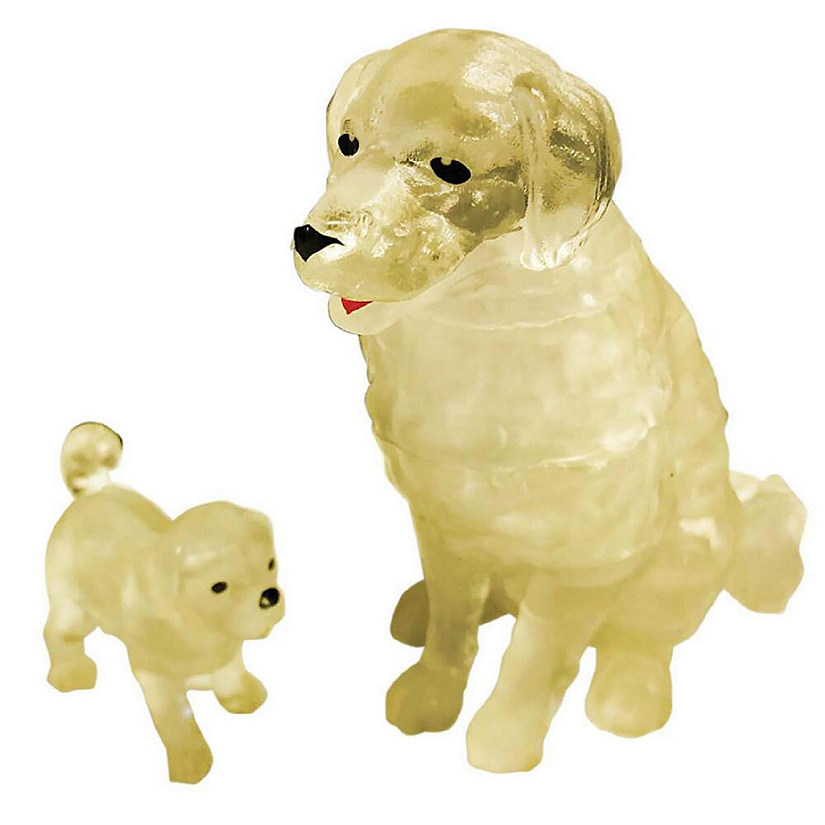 Dog and Puppy 47 Piece 3D Crystal Jigsaw Puzzle Image