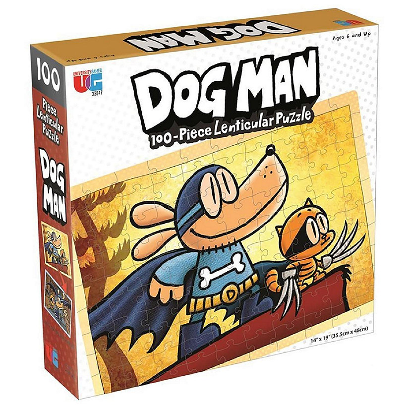 Dog Man Adventures 100 Piece Lenticular Jigsaw Puzzle Image