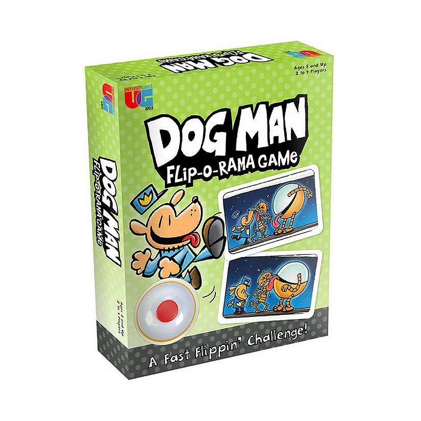 Dog Man Flip-o-Rama Card Matching Game  2-4 Players Image