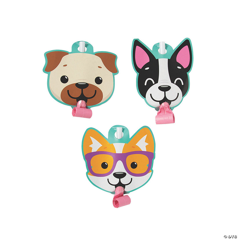 Dog Party Blowouts - 8 Pc. Image
