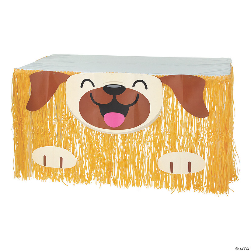 Dog Party Fringe Table Skirt Image