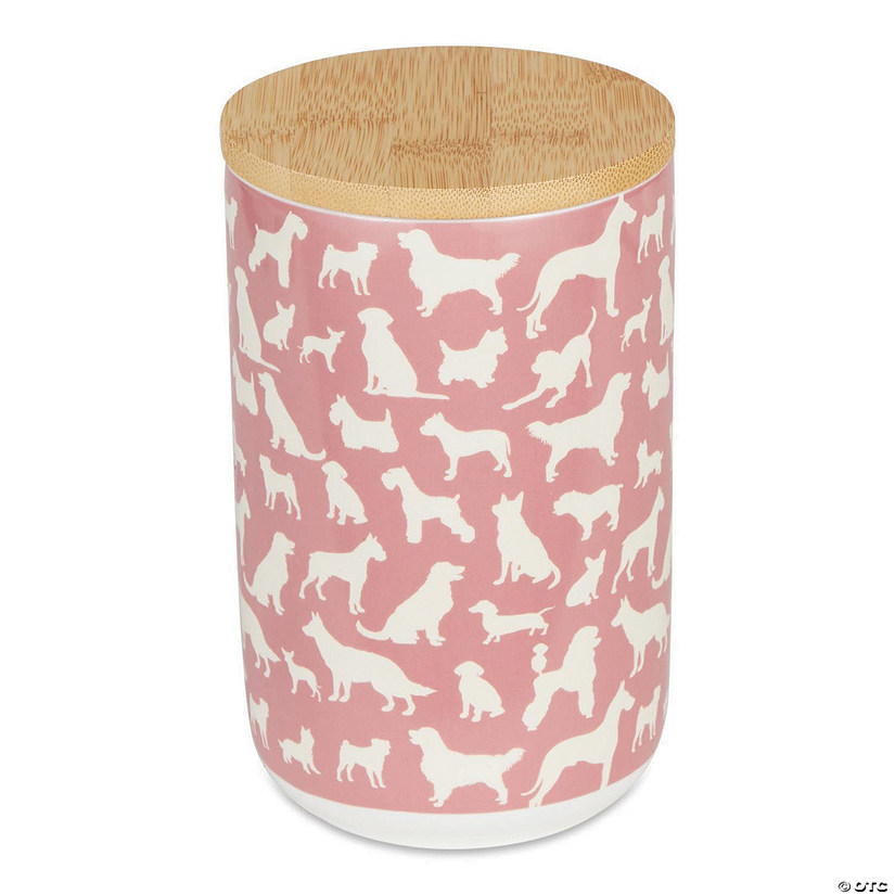 Dog Show Rose Ceramic Treat Canister Image