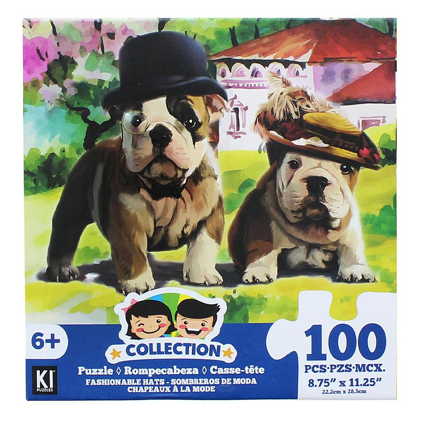 Dogs In Hats 100 Piece Juvenile Collection Jigsaw Puzzle Image