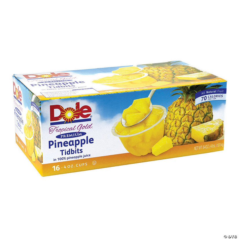 Dole Pineapple Tidbit Bowls 16 Count Image