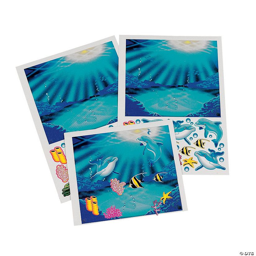 Dolphin Mini Sticker Scenes - 12 Pc. Image