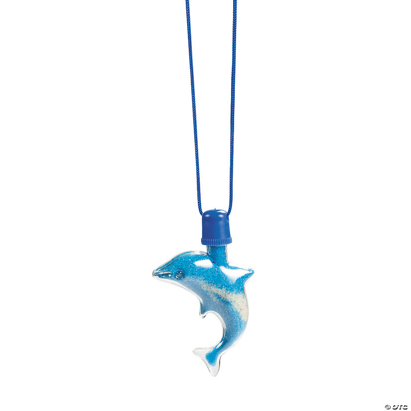 Dolphin Sand Art Necklaces - 12 Pc. Image