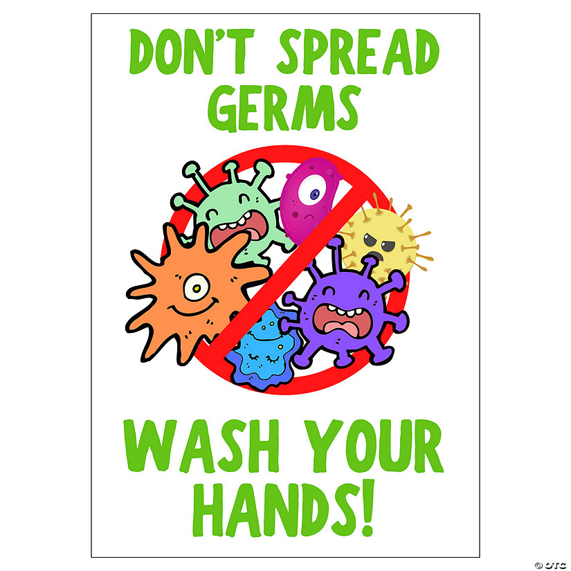 Don’t Spread Germs Peel & Stick Decals Oriental Trading