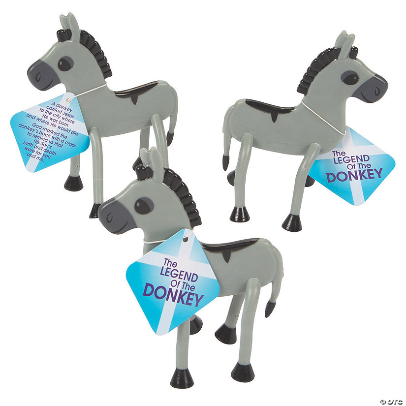 Donkey Bendables with Card - 24 Pc. Image