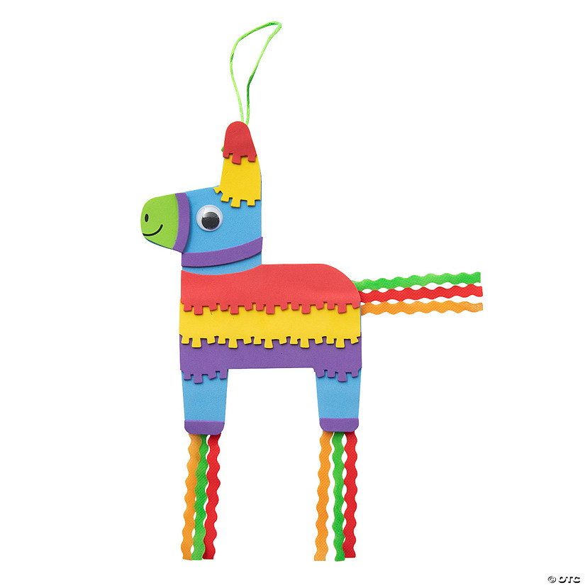 Donkey Pi&#241;ata Hanging Decoration Craft Kit - Makes 12 Image