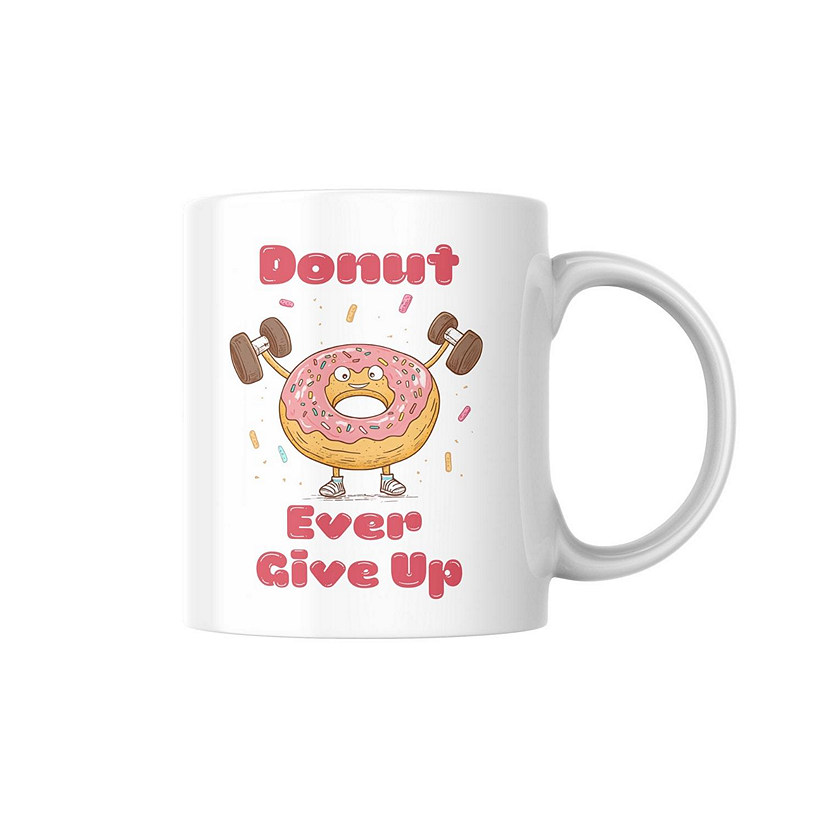 Donut Ever Give Up Mug by Dancing Littles Jungle Image