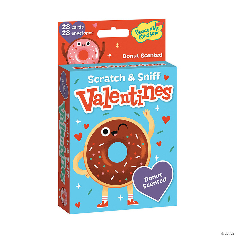Donut Scratch & Sniff Valentine's Day Cards - 28 Pc. Image
