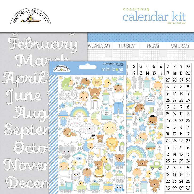 Doodlebug First Year Calendar KitBaby Boy