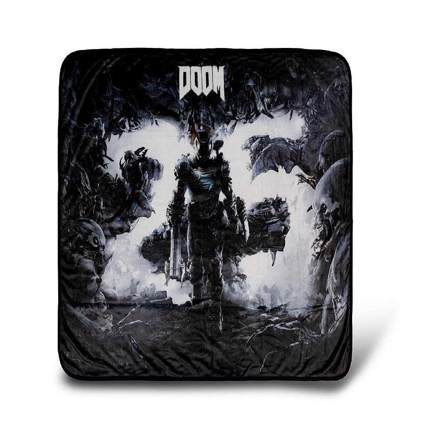 Doom Eternal Doomslayer 45x 60 Inch Fleece Throw Blanket Image