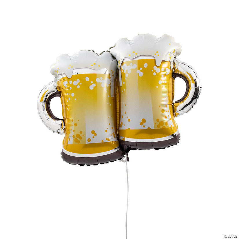 Double Beer Mug 35" Mylar Balloon Image