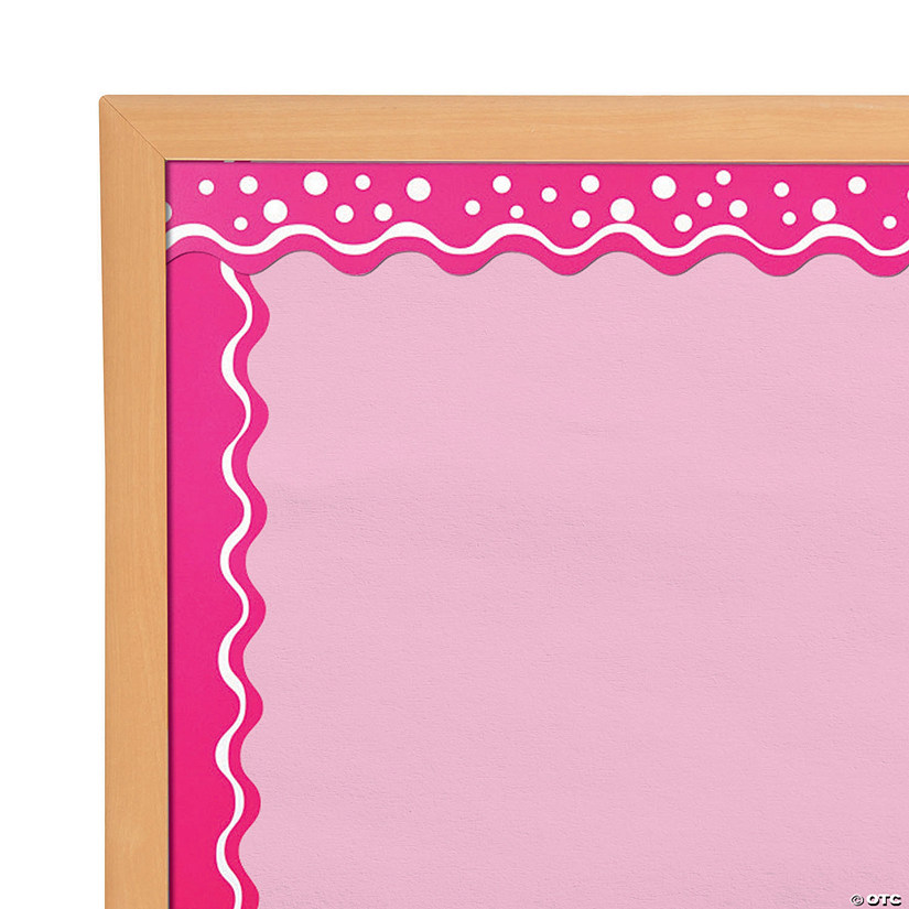 Double-Sided Bulletin Board Borders Scalloped Edge Happy Hot Pink ...