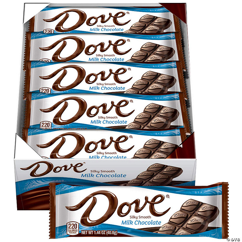 DOVE Full Size Milk Chocolate Bars, 1.44 oz, 18 Count Image