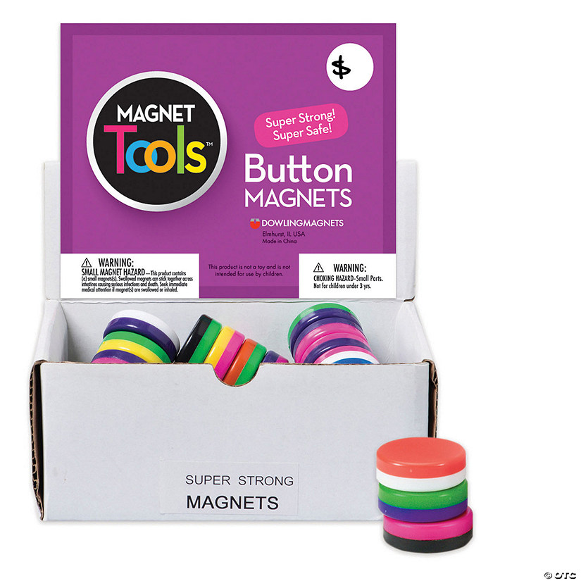 Dowling Magnets Button Magnet Display, Pack of 40 Image