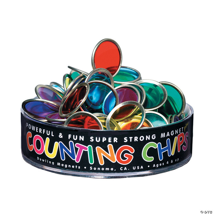 Dowling Magnets Counting Chips 75 And Block, Set of 6 Image