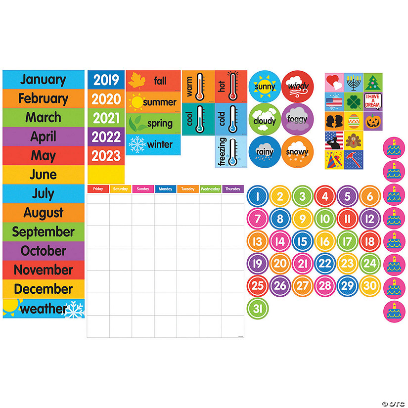 Dowling Magnets Giant Magnetic Calendar Set, 94 Pieces Image
