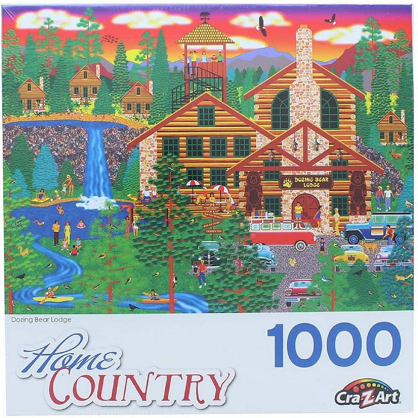Dozing Bear Lodge 1000 Piece Jigsaw Puzzle Image