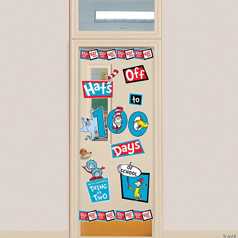 Dr. Seuss&#8482; 100th Day of School Door Decorating Kit &#8211; 13 Pc. Image