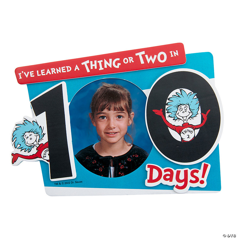 Dr. Seuss&#8482; 100th Day of School Picture Frame Magnet Craft Kit - Makes 12 Image