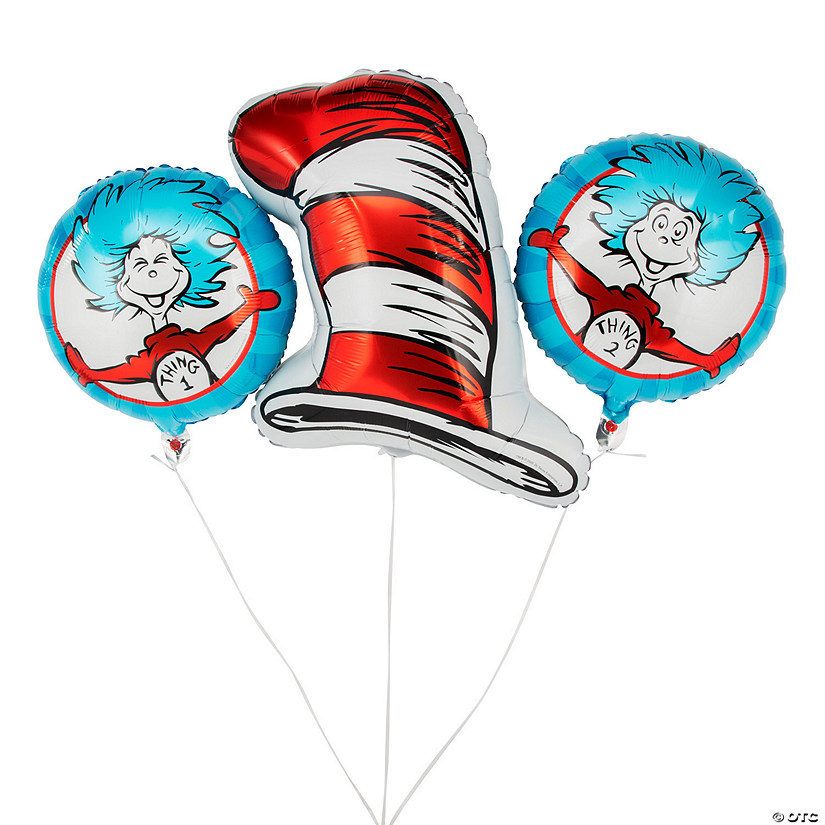 Dr. Seuss&#8482; 18" - 21" Mylar Balloons - 3 Pc. Image