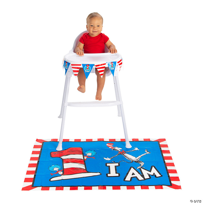 Dr. Seuss&#8482; 1st Birthday Party High Chair Decorating Kit - 2 Pc. Image