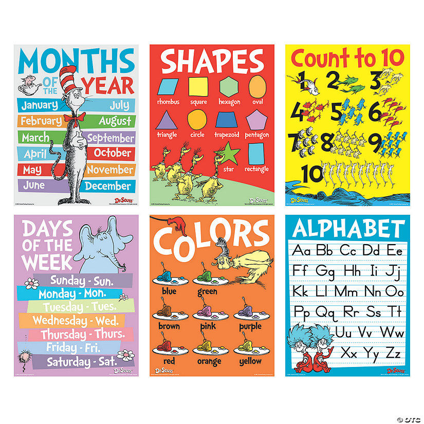 Dr. Seuss&amp;#8482; Basic Skills Poster Set - 6 Pc. Image