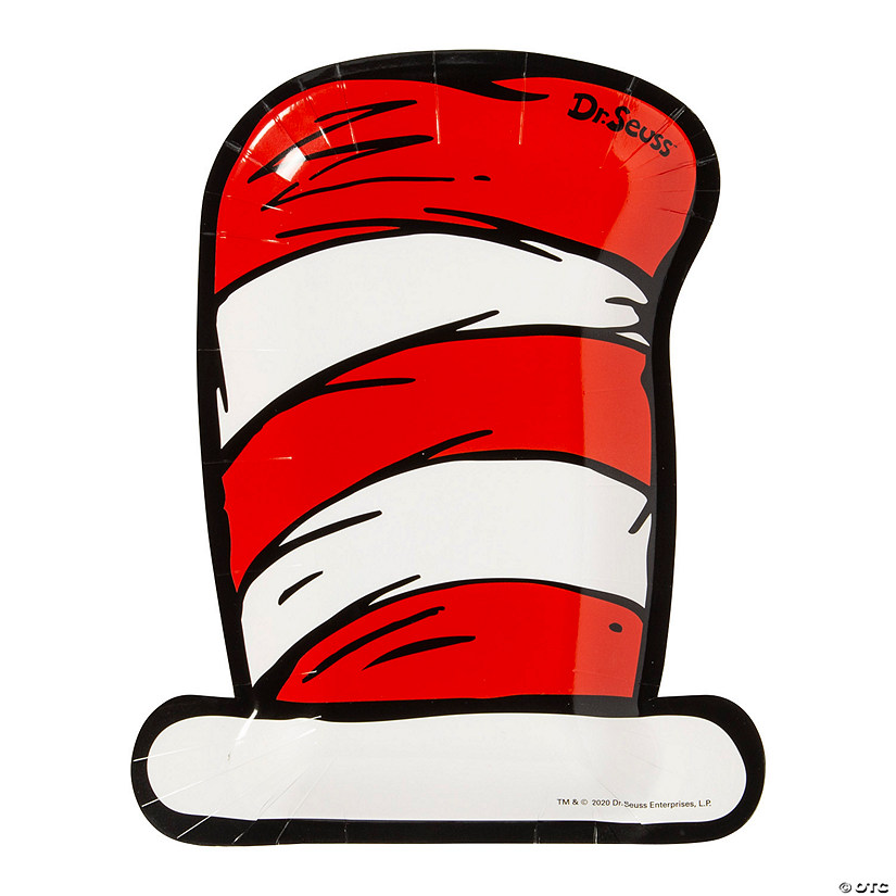 Dr. Seuss&#8482; Birthday Party Hat-Shaped Paper Dessert Plates - 8 Ct. Image