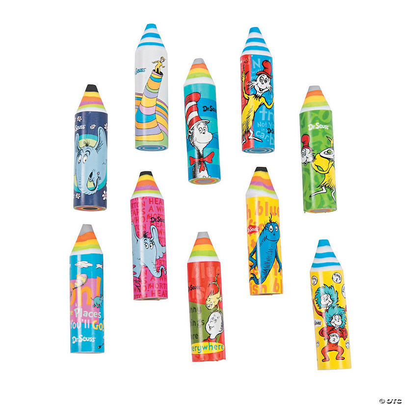 Dr. Seuss™ Crayon Erasers 24 Pc. Oriental Trading
