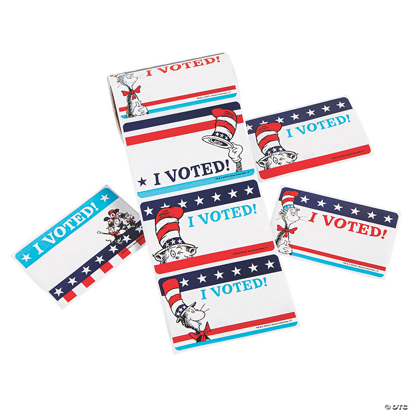 Dr. Seuss&#8482; Election I Voted Name Tags Image