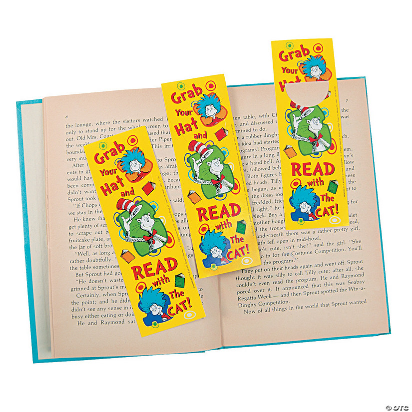 Dr. Seuss&amp;#8482; Grab Your Hat Bookmarks - 36 Pc. Image