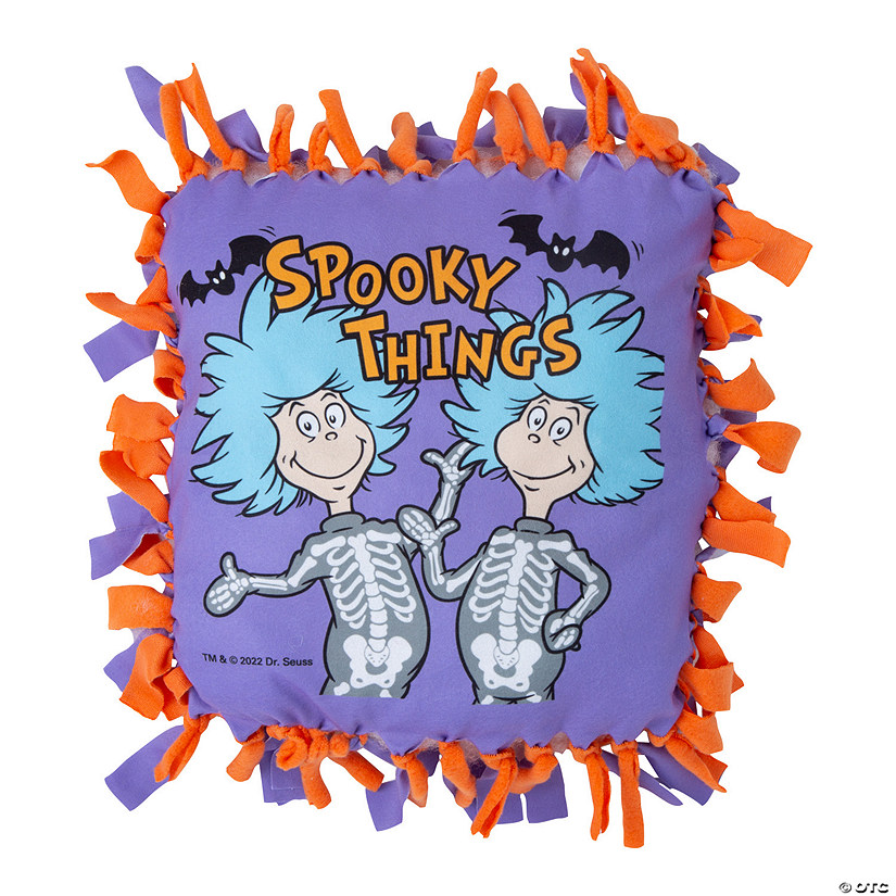 Dr. Seuss&#8482; Halloween Spooky Things Fleece Tied Pillow Craft Kit - Makes 6 Image