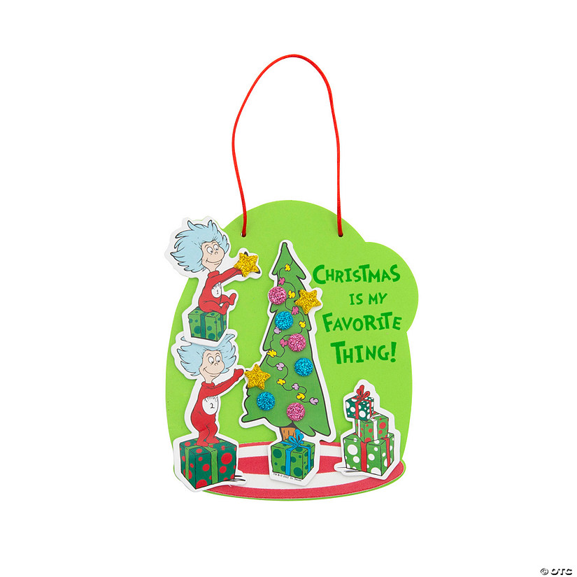 Dr. Seuss&#8482; My Favorite Christmas Things Sign Craft Kit - Makes 12 Image