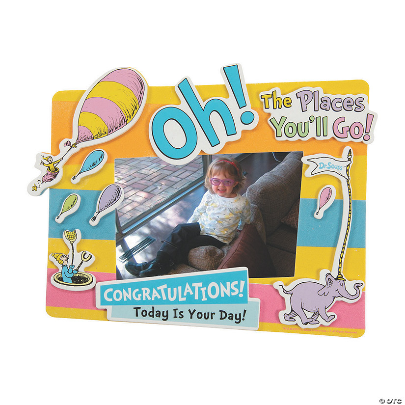 Dr. Seuss&#8482; Oh, the Places You&#8217;ll Go Picture Frame Magnet Craft Kit - Makes 12 Image