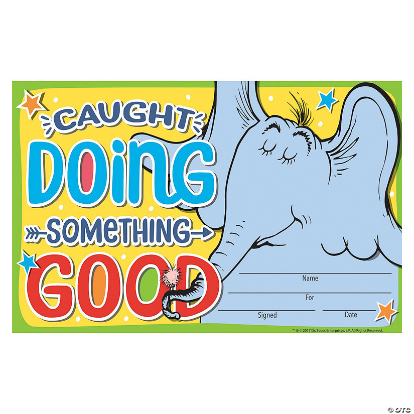 Dr. Seuss<sup>&#8482;</sup> Horton Hears a Who<sup>&#8482;</sup> Doing Good Certificates - 36 Pc. Image