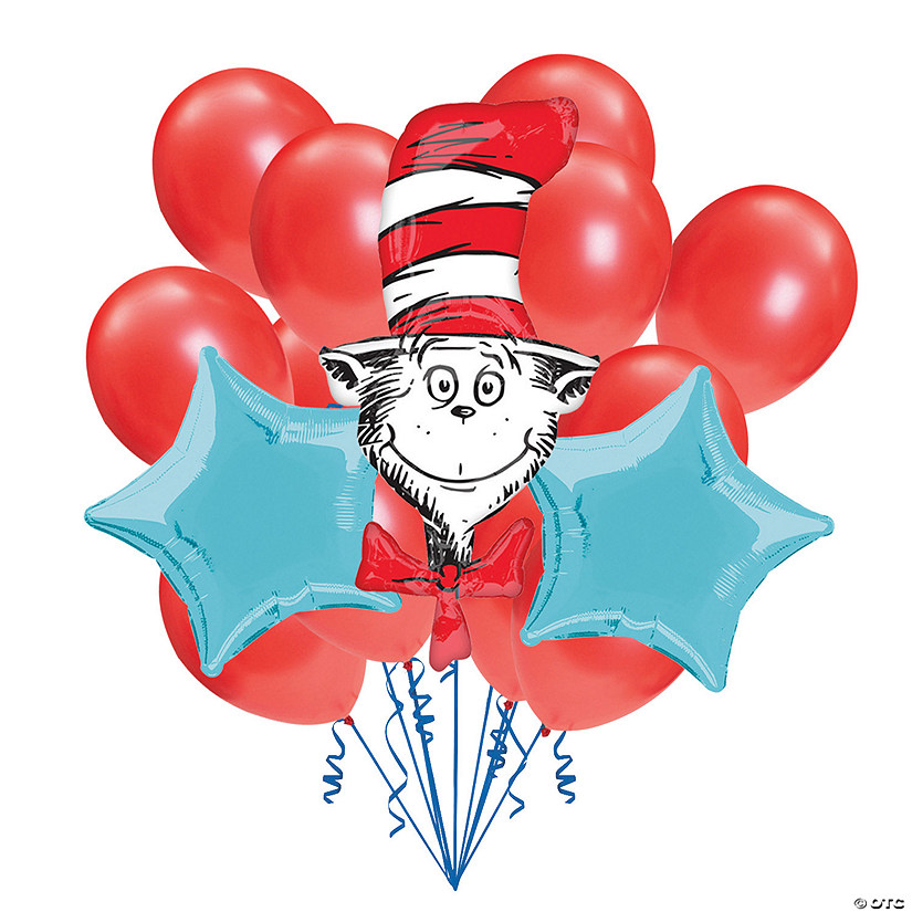 Dr. Seuss&#8482; The Cat in the Hat&#8482; Balloon Bouquet- 28 Pc. Image