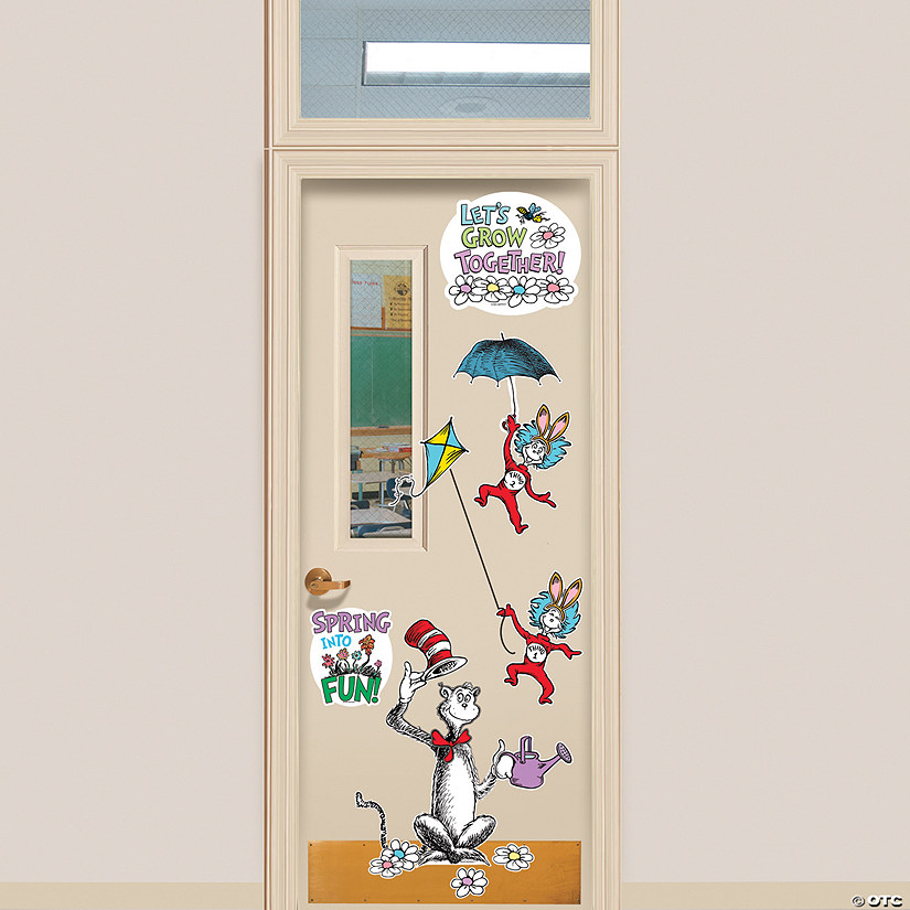 Dr. Seuss&#8482; The Cat in the Hat&#8482; Four Seasons Classroom Door Decorating Kit - 49 Pc. Image