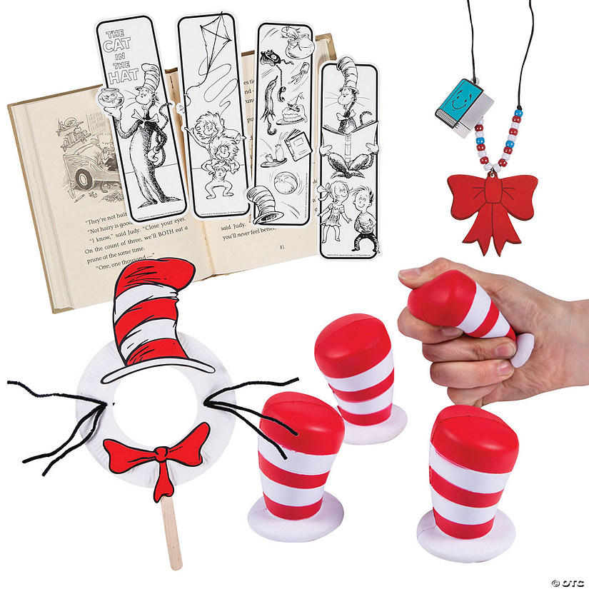 Dr. Seuss&#8482; The Cat in the Hat&#8482; Handout & Craft Kit - 84 Pc. Image