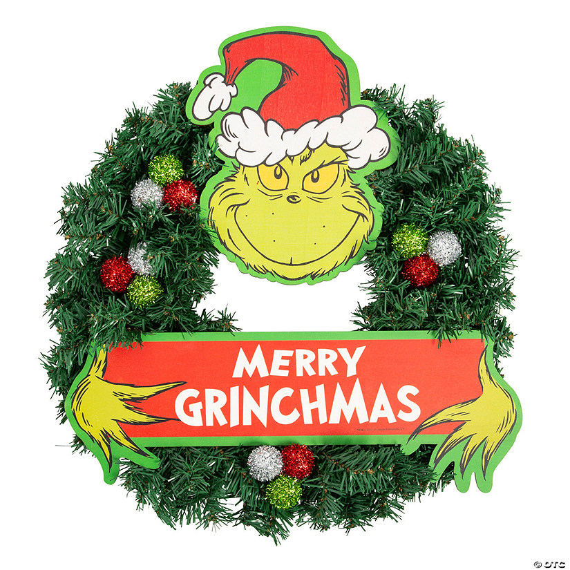 Dr. Seuss&#8482; The Grinch Christmas Wreath Image