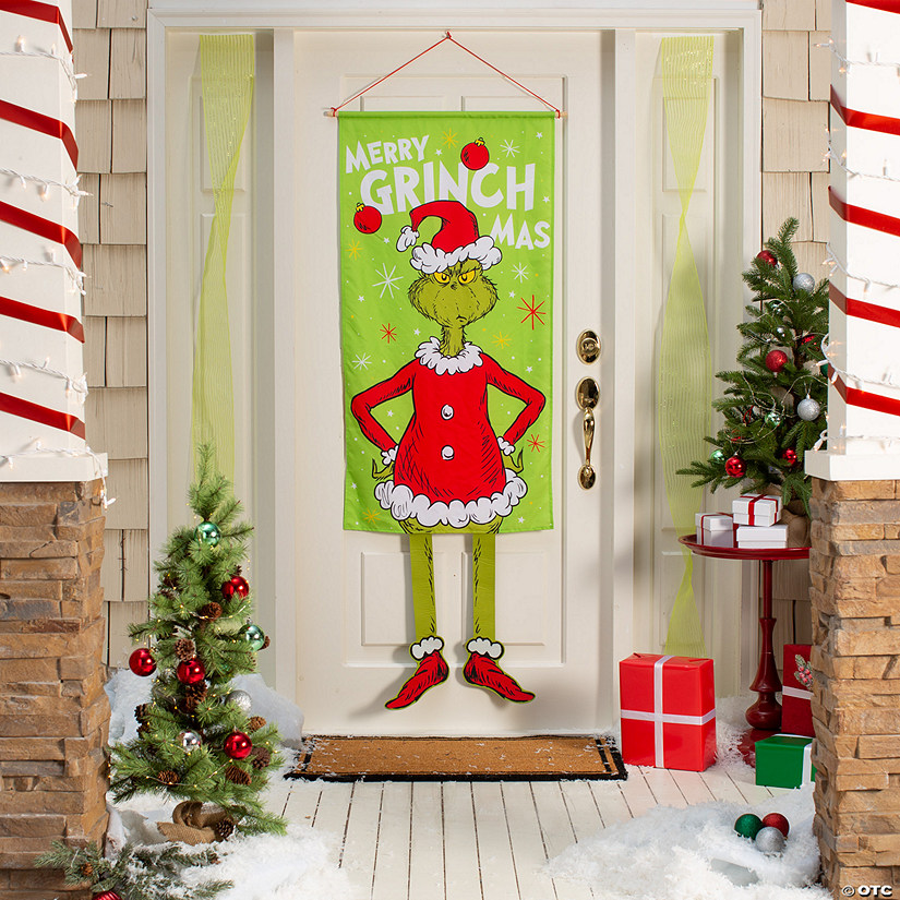 Dr. Seuss&#8482; The Grinch Dangle Leg Door Sign Image