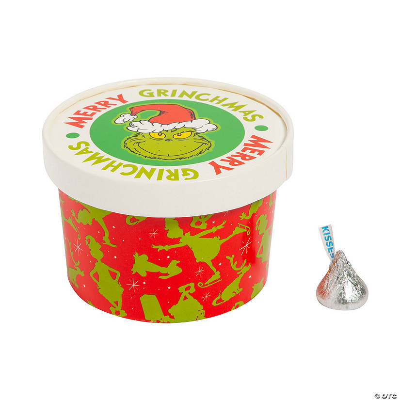 Dr. Seuss&#8482; The Grinch Disposable Paper Snack Cups with Lids - 12 Pc. Image