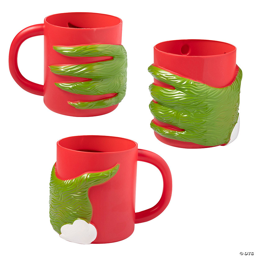 Dr. Seuss&#8482; The Grinch Hand Reusable BPA-Free Plastic Mugs - 12 Ct. Image