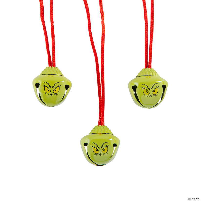 Dr. Seuss&#8482; The Grinch Jingle Bell Necklaces - 12 Pc. Image